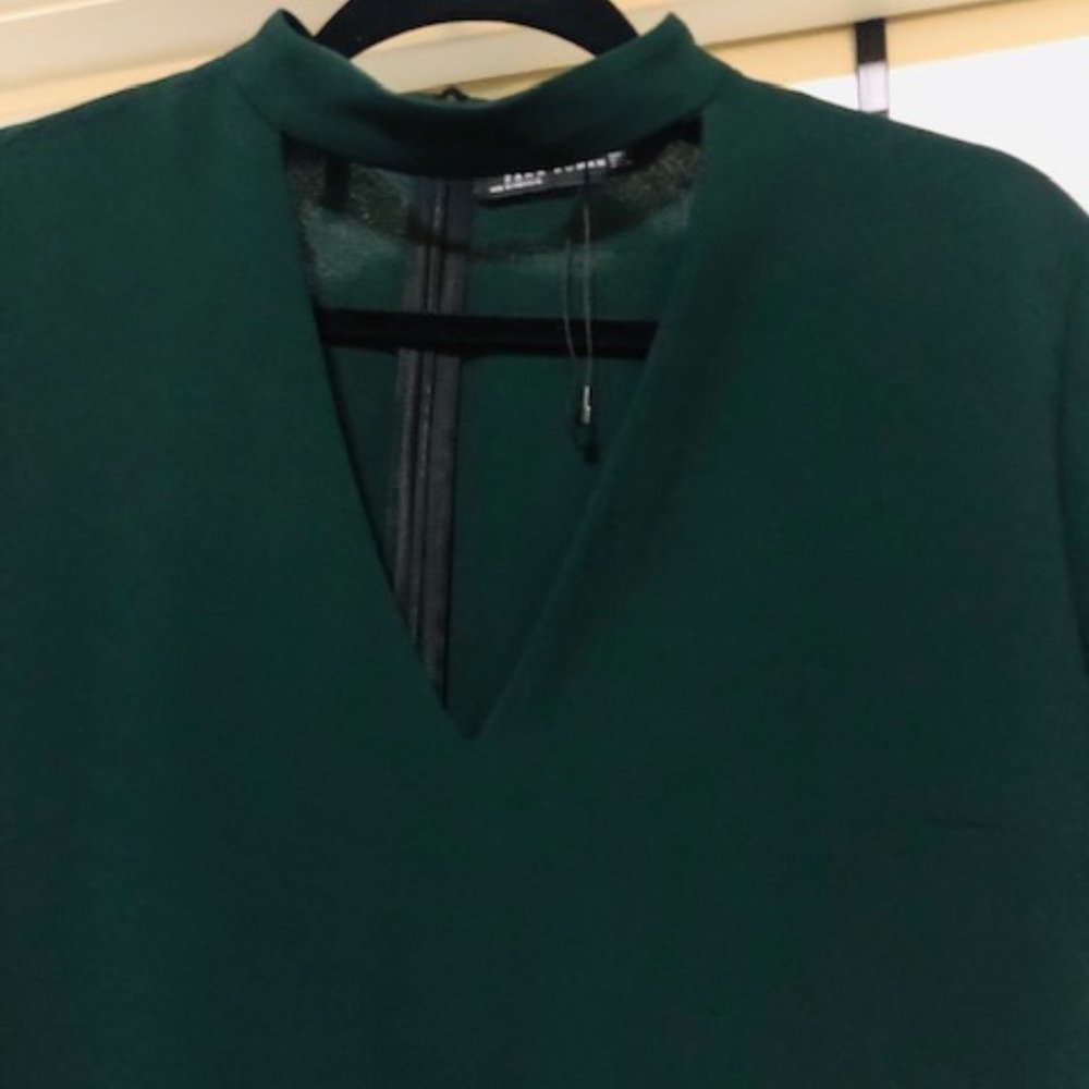 Green Dress w/ V neck cut out